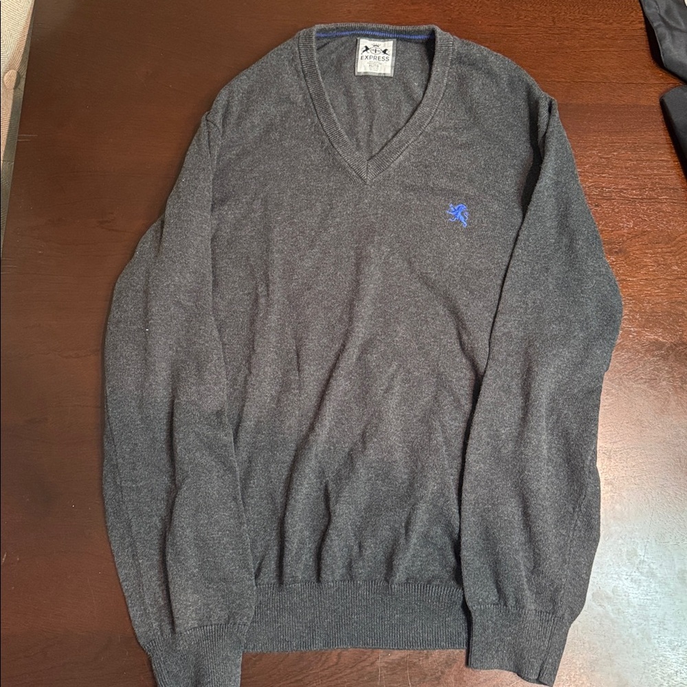Express Dark Gray Crewneck Sweater